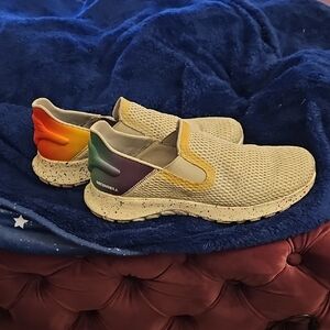 Closet Closing 2/28: Merrell Size 11 Beige and Rainbow Slip-On Shoes